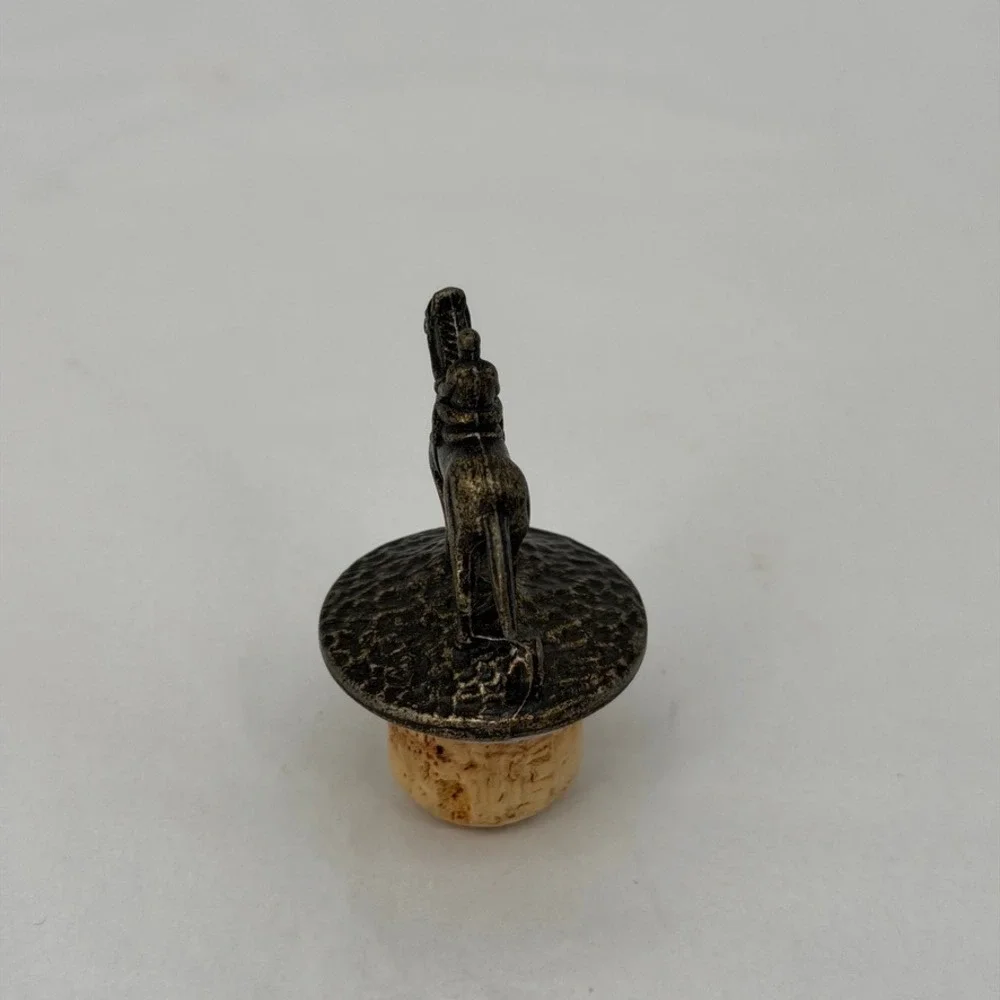 Blantons Bourbon Wine Bottle Stopper Horse Jockey Bronze Finish‎ Letter B